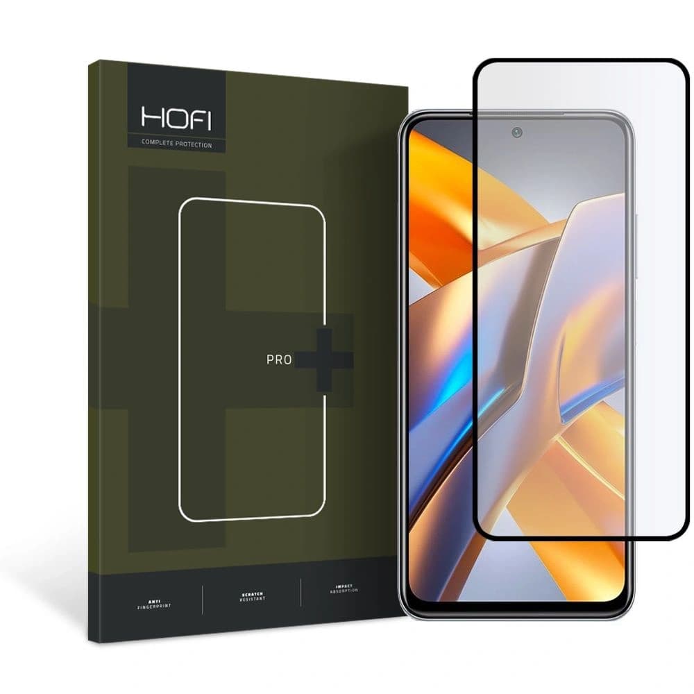 Gehärtetes Glas Hofi Glass Pro+ Xiaomi POCO M5s/Redmi Note 10/10s Schwarz