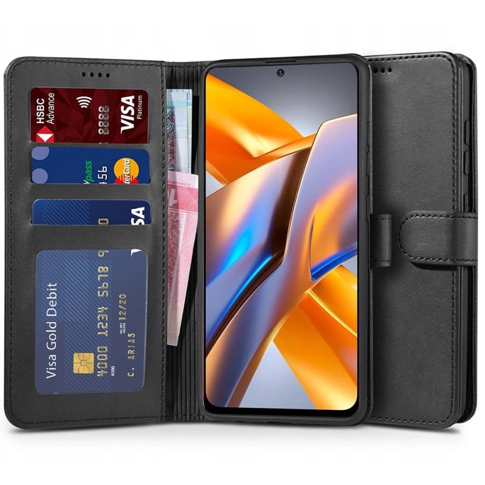 Case Tech-Protect Wallet POCO M5s/Redmi Note 10/10s Schwarz
