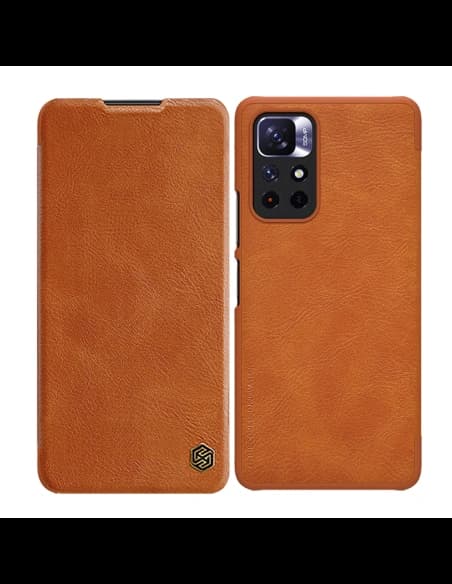 Etui Nillkin Qin Xiaomi Redmi Note 11S 5G/11T 5G/Poco M4 Pro 5G barna