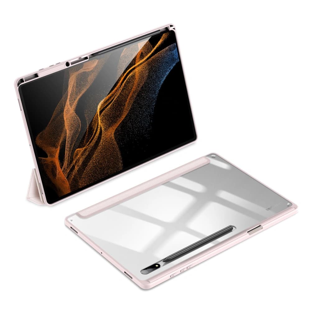 Etui Dux Ducis Toby Samsung Galaxy Tab S8 Ultra suport pentru stilou roz - 2