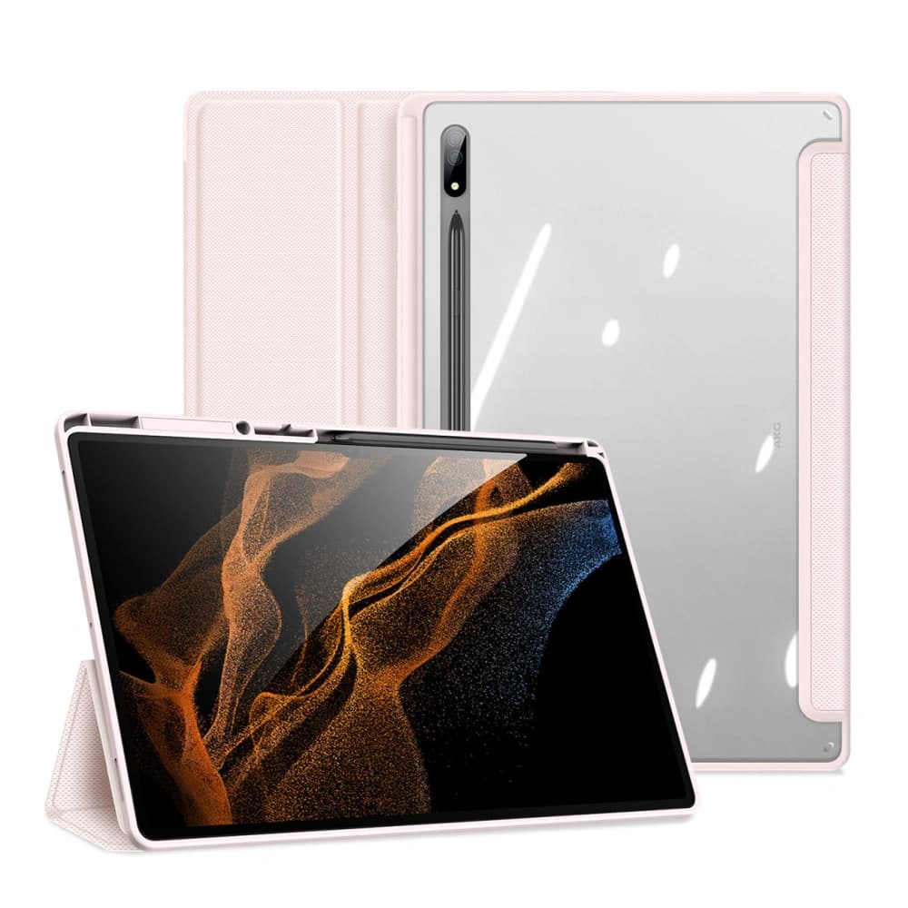 Etui Dux Ducis Toby Samsung Galaxy Tab S8 Ultra suport pentru stilou roz - 8
