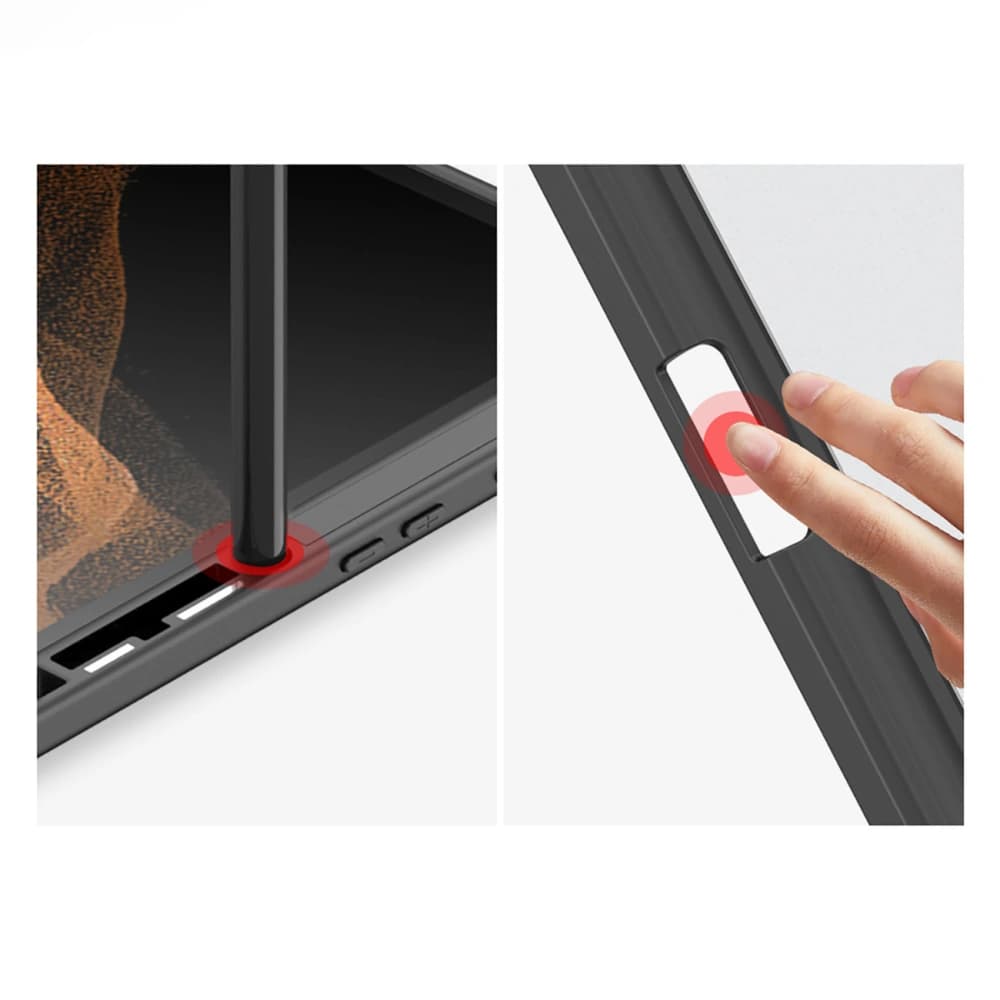 Etui Dux Ducis Toby Samsung Galaxy Tab S8 Ultra suport pentru stilou roz - 17