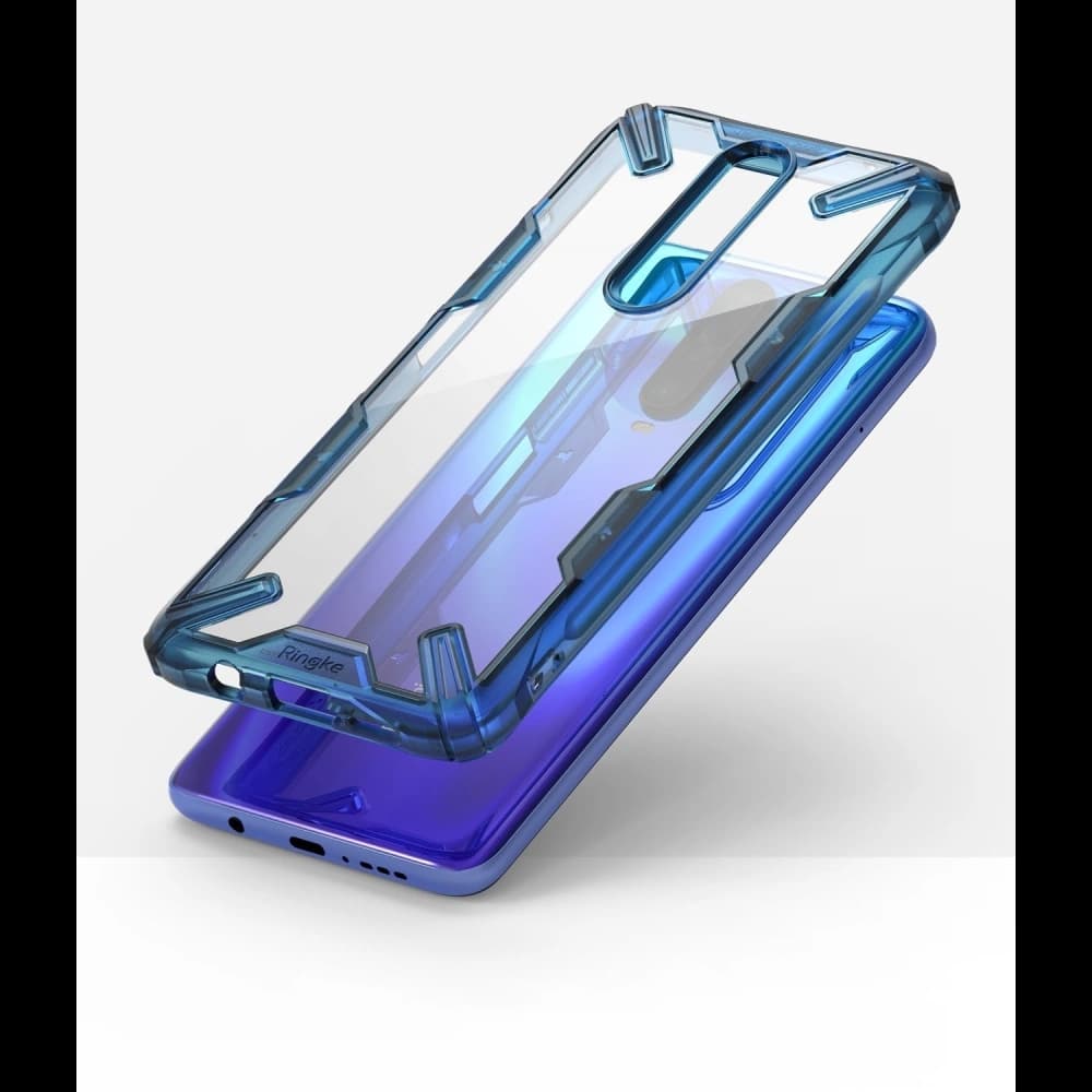 Etui Ringke Fusion-X Pocophone X2/Redmi K30 Albastru Spațial - 3