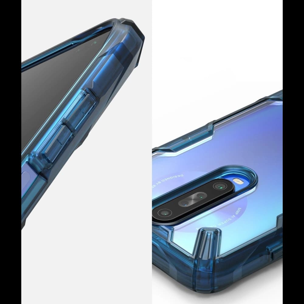 Etui Ringke Fusion-X Pocophone X2/Redmi K30 Albastru Spațial - 4