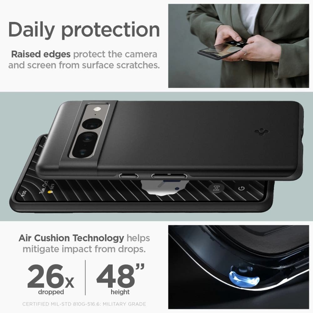 Case Spigen Thin Fit Google Pixel 7 Pro Schwarz - 14