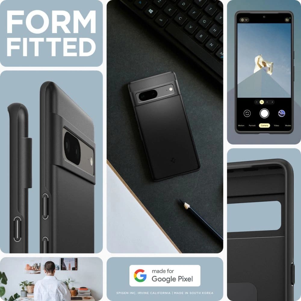 Etui Spigen Thin Fit Google Pixel 7 Černé - 12