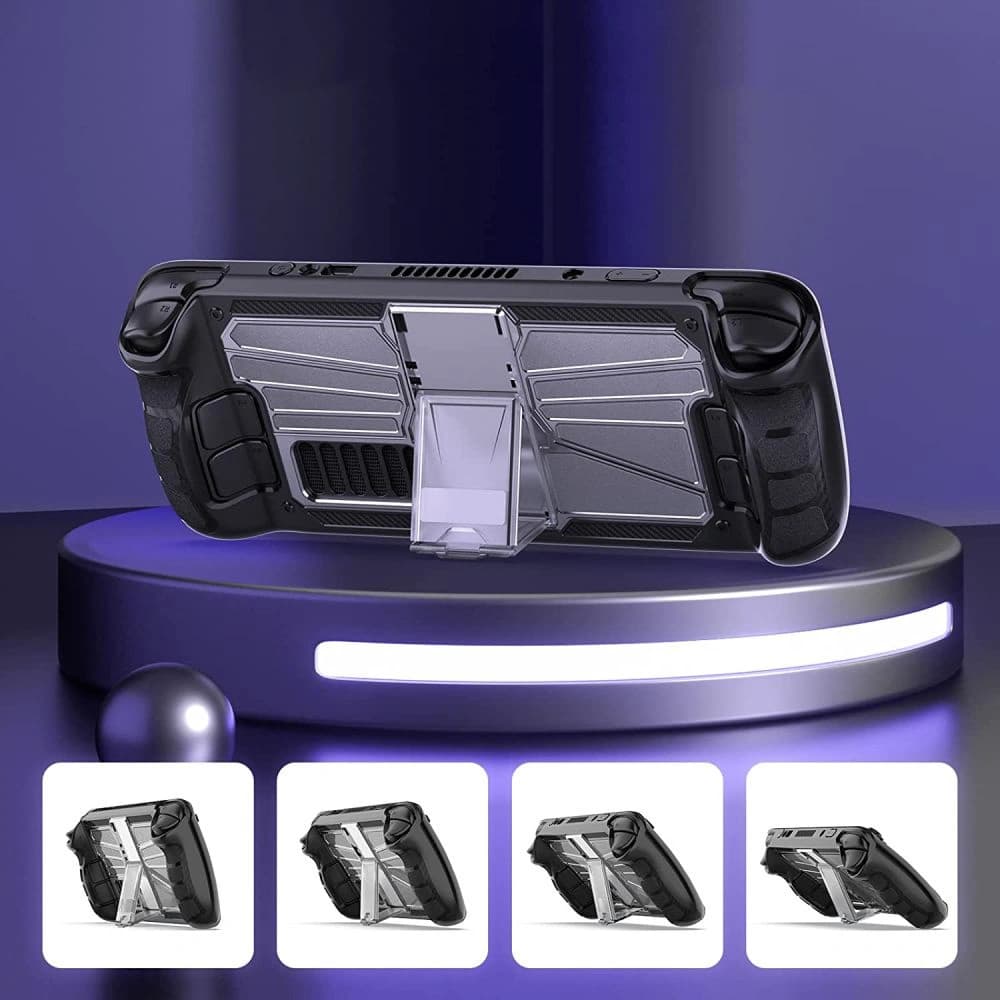 Etui Tech-Protect Defense Valve Steam Deck LCD / OLED Fekete/Átlátszó - 3