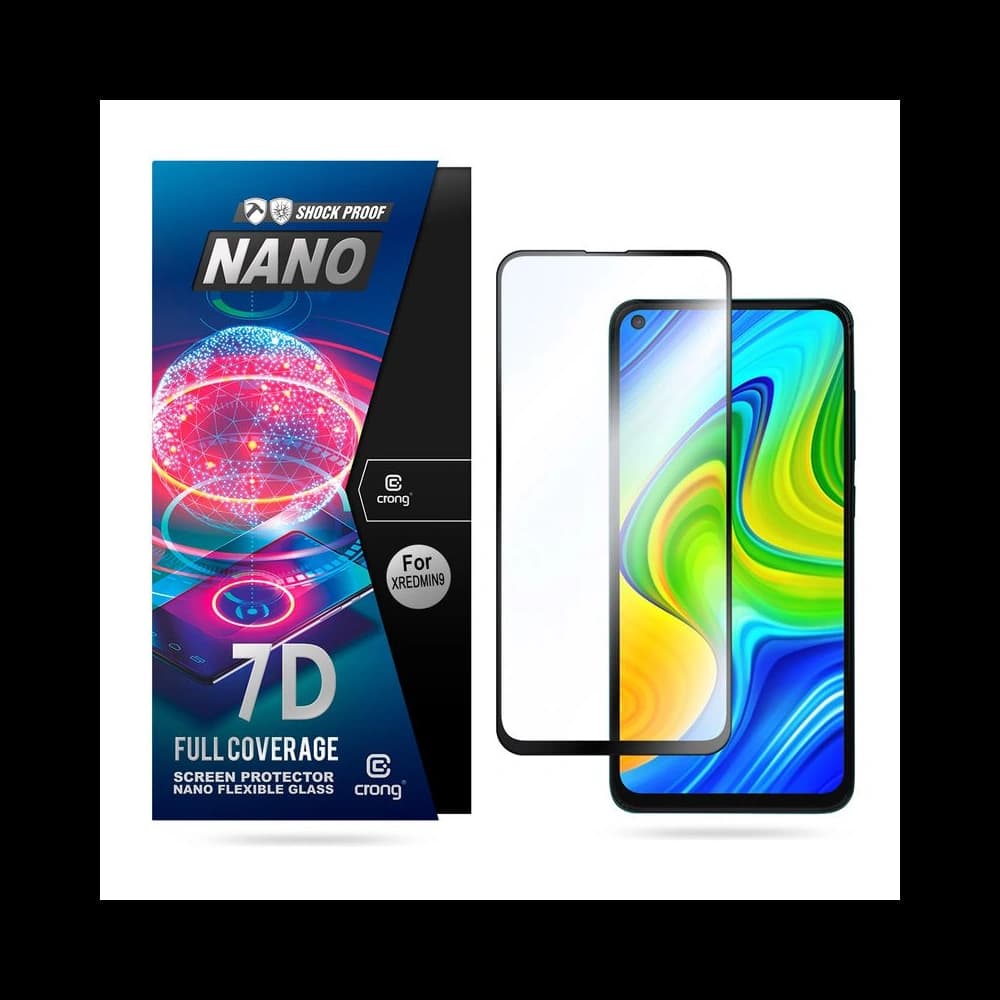 Sticlă hibridă Crong 7D Nano Flexible Glass Xiaomi Redmi Note 9
