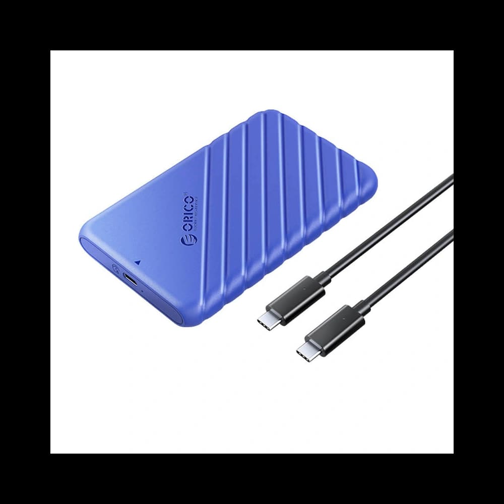 Carcasa pentru HDD/SSD de 2,5 inch Orico, 6 Gbps, USB-C 3.1 Gen1 (albastră) - 1