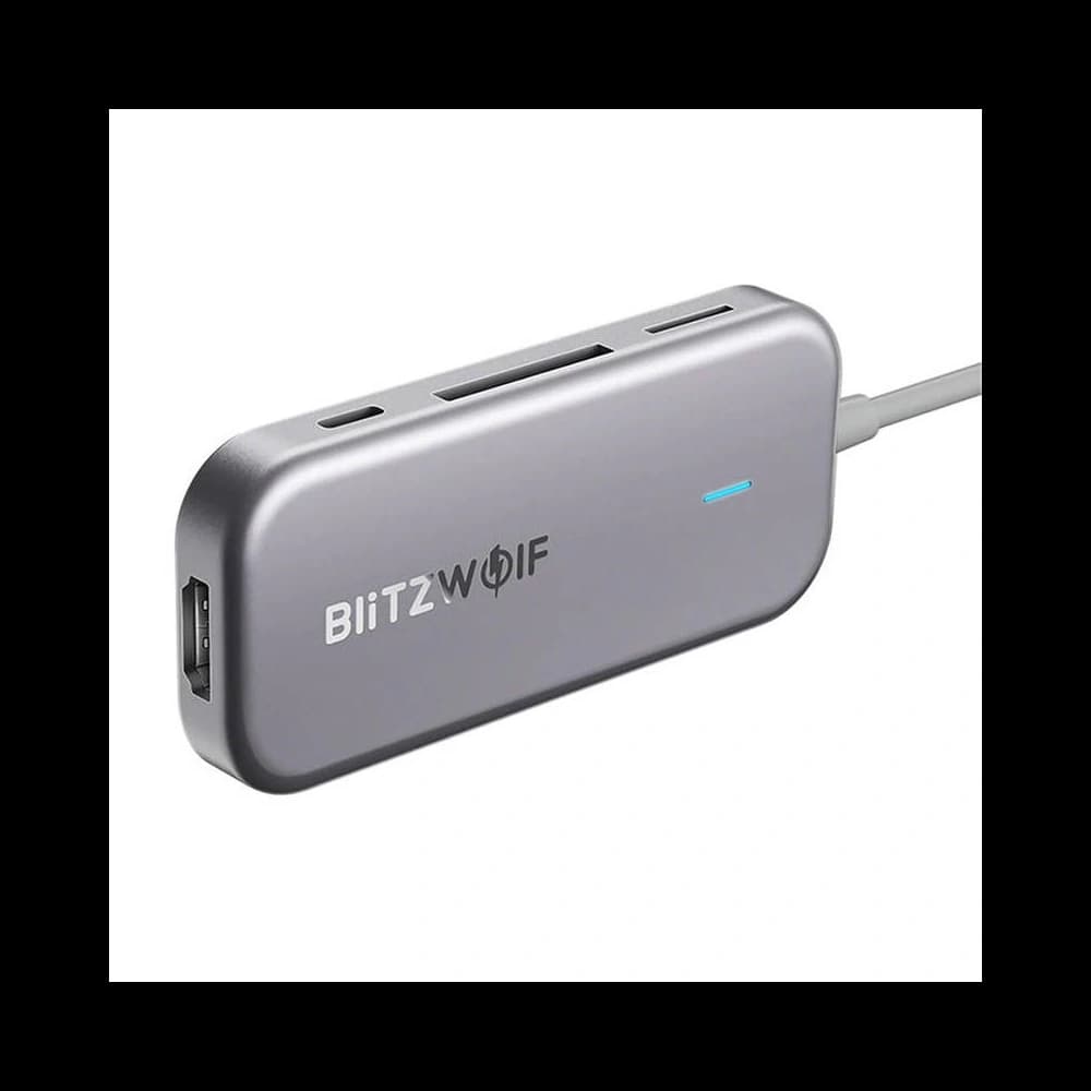 Adaptér 7v1 HUB Blitzwolf BW-TH5 USB-C 1x HDMI, 3x USB 3.0, 1x USB-C PD, 1x SD, 1x Micro SD - 2