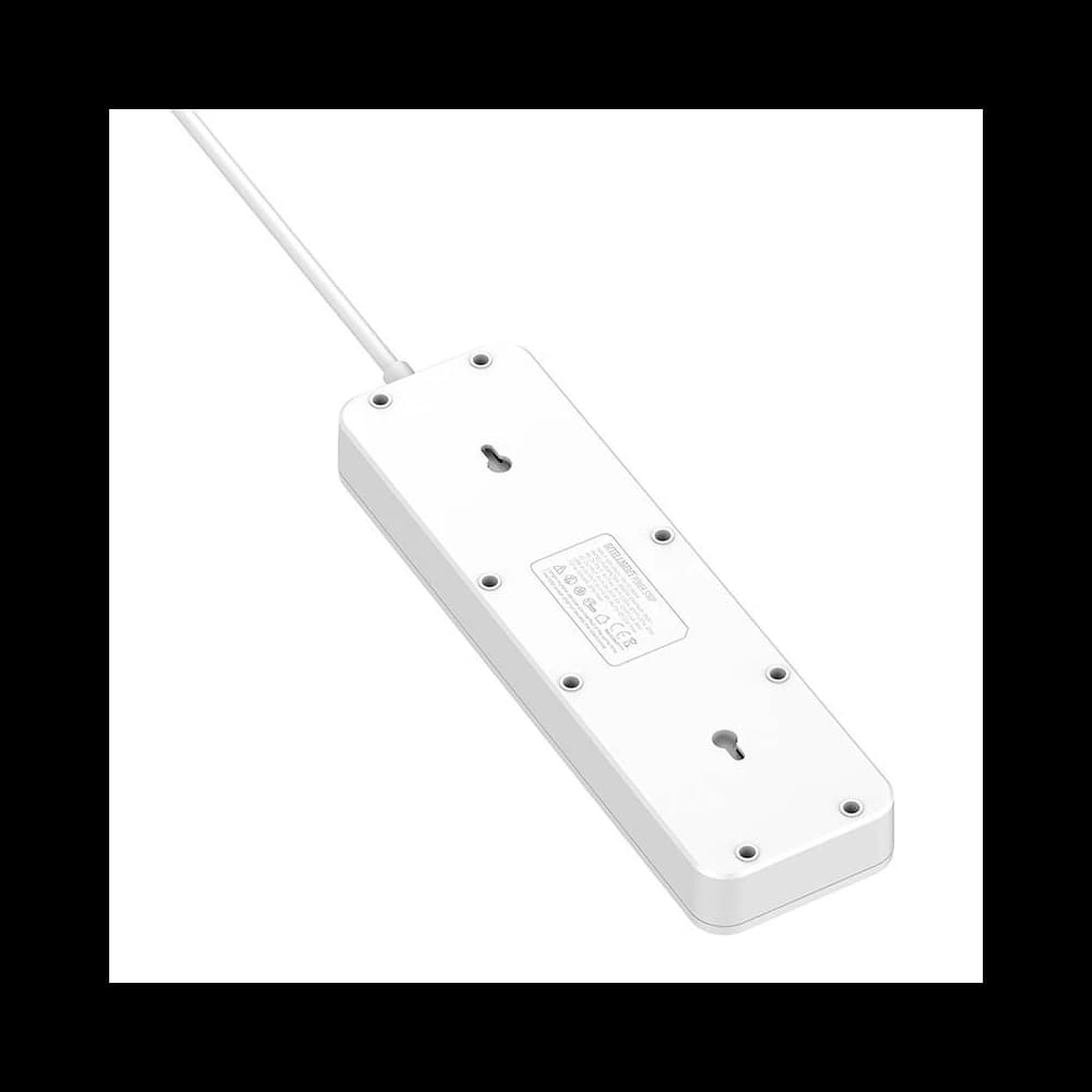 Napájecí lišta s 5 AC zásuvkami, 3x USB, USB-C, LDNIO SC5415, 2500W (bílá) - 3
