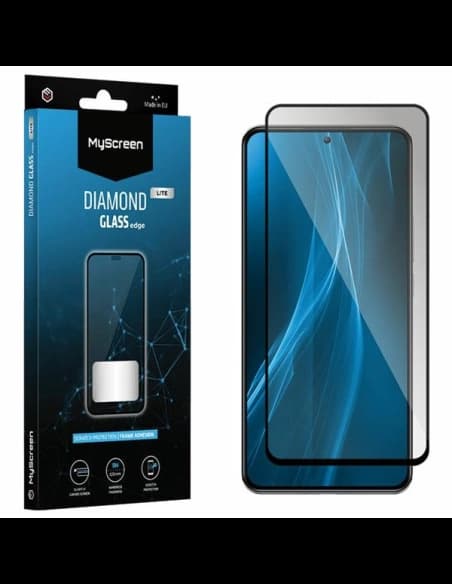 MyScreen Diamond Glass Edge Lite FG Realme 10T 5G schwarz/schwarz Full Glue gehärtetes Glas