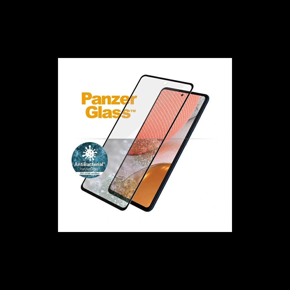 PanzerGlass Samsung Sticlă temperată E2E Microfractura Galaxy A72 Case Friendly AntiBacterian negru - 2
