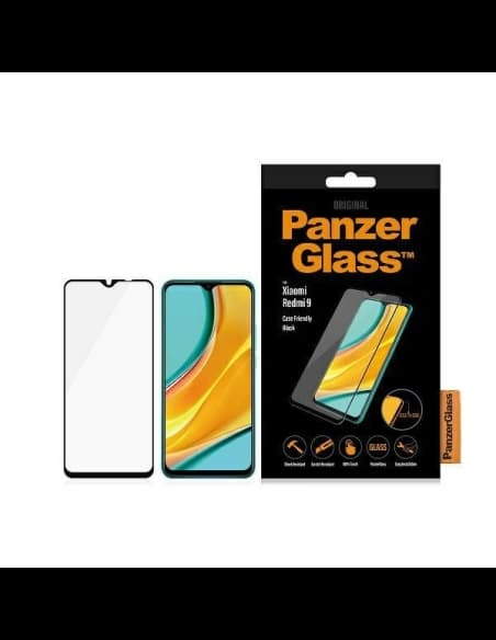 Edzett üveg PanzerGlass E2E Regular Xiaomi Redmi 9 Case Friendly fekete