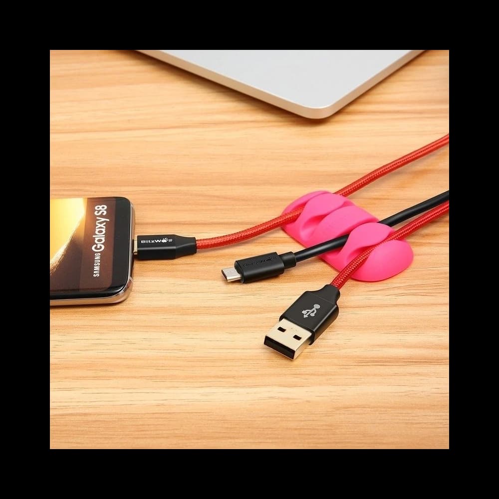 Mini organizer pentru cabluri BlitzWolf BW-PM2 (cu 4 sloturi) multicolor (4 bucăți) - 7