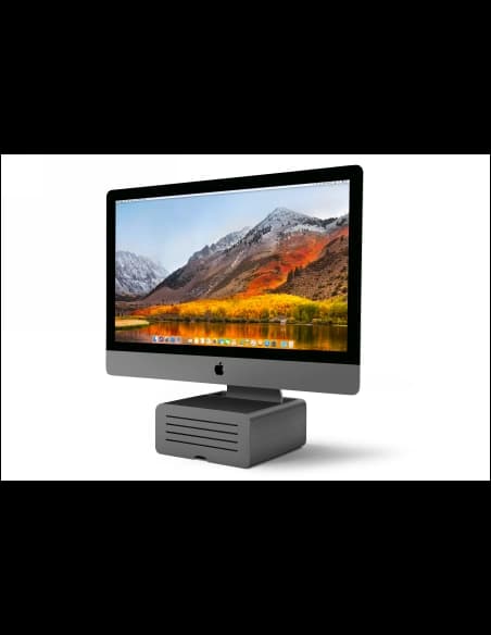 Twelve South HiRise Pro aluminium stand for iMac and Apple Studio Display with storage compartment (gunmetal)