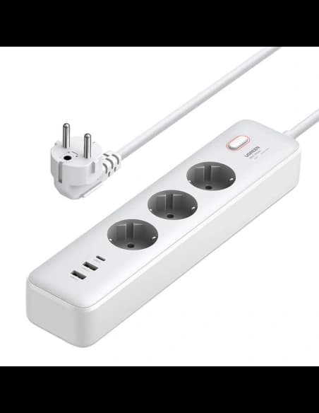 UGREEN CD286 Steckdosenleiste 3xAC, 2xUSB-A, USB-C 30W 2m weiß