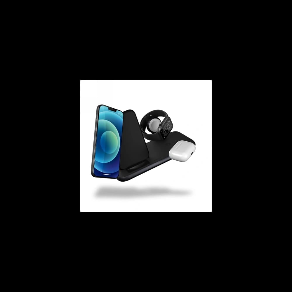 Stanice pro nabíjení ZENS Aluminium 4w1 Stojan Bezdrátová Nabíječka 45W černá - 2