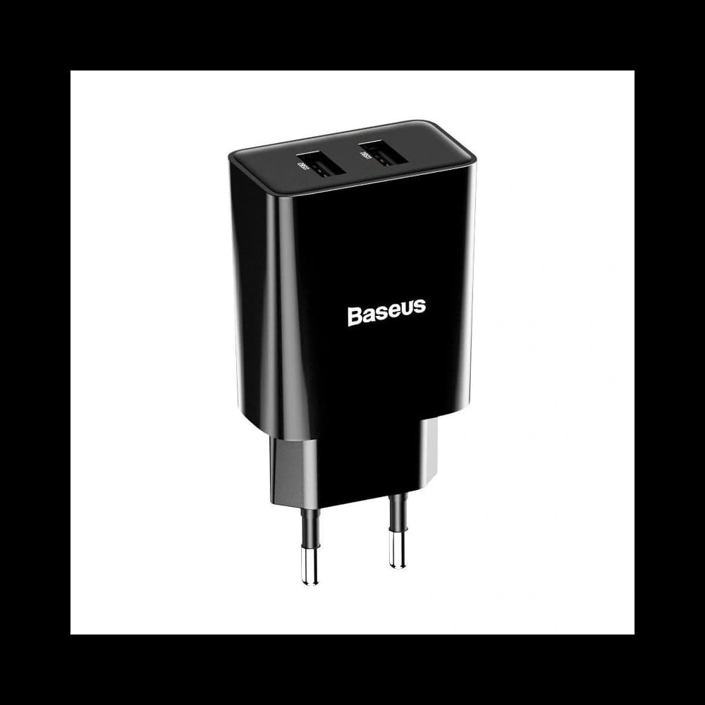 Ładowarka sieciowa Baseus Speed Mini Dual Charger, 2x USB, 2A, 10,5W (czarna) - 5