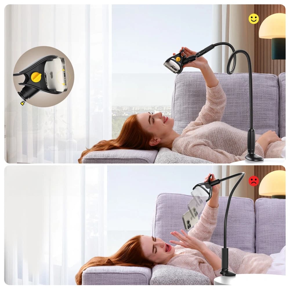 Joyroom suport pentru telefon JR-ZS389 cu braț flexibil pentru birou negru - 11