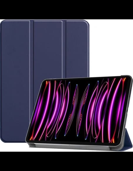 Etui Bizon Case Tab Croc do Apple iPad Pro 12.9 2022/2021/2020/2018 granatowe