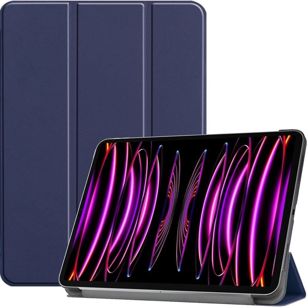 Bizon Case Tab Croc Apple iPad Pro 12.9 2022/2021/2020/2018 albastru închis - 1