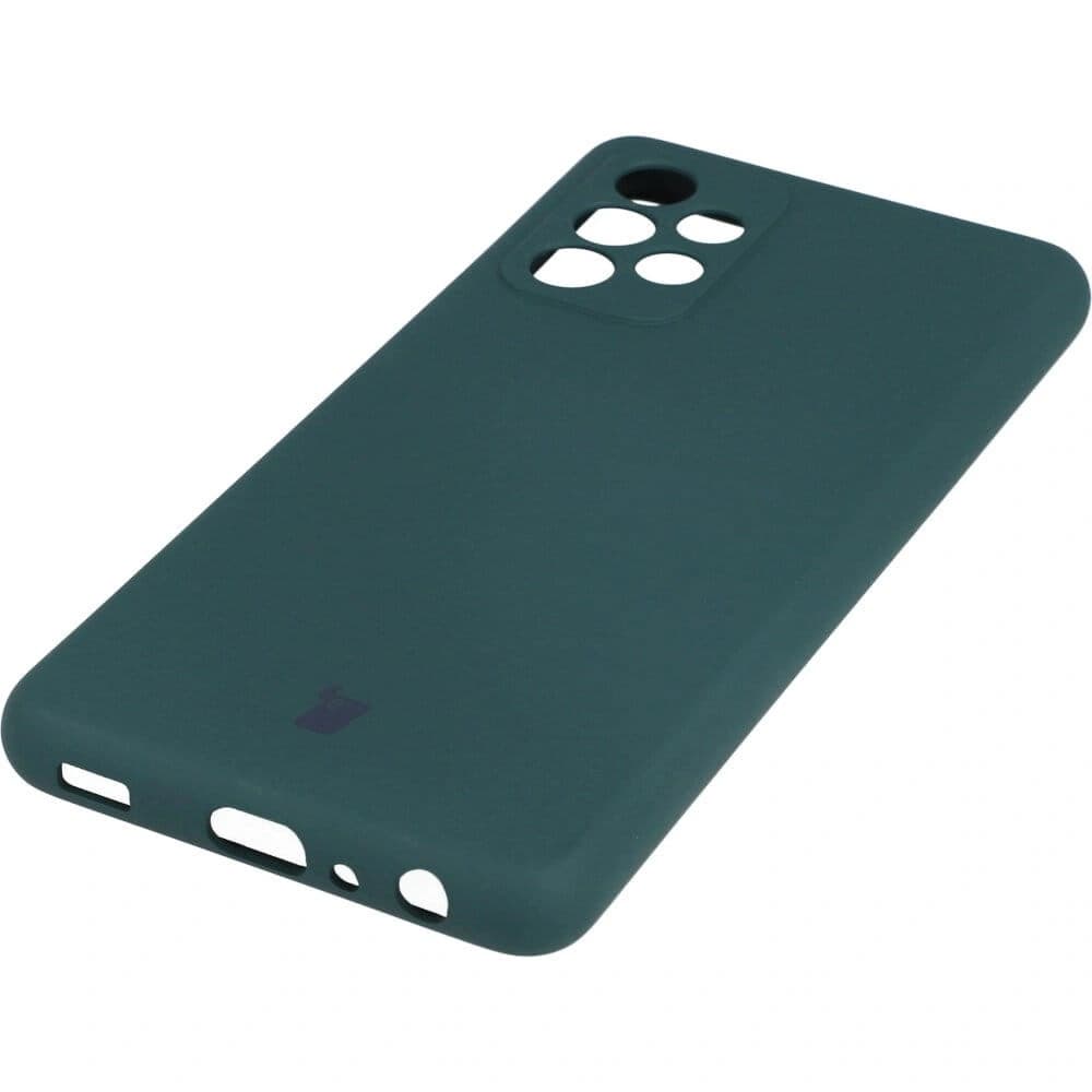 Bizon Case Silicone Samsung Galaxy A52s 5G A52 5G A52 4G verde închis - 2