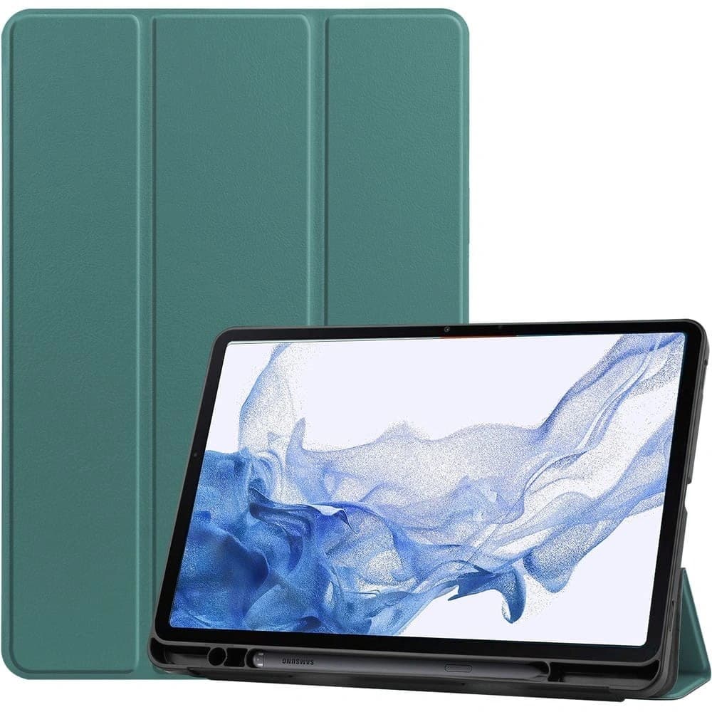 Etui Bizon Case Tab Lizard do Samsung Galaxy Tab S8 / S7 tmavě zelené - 1