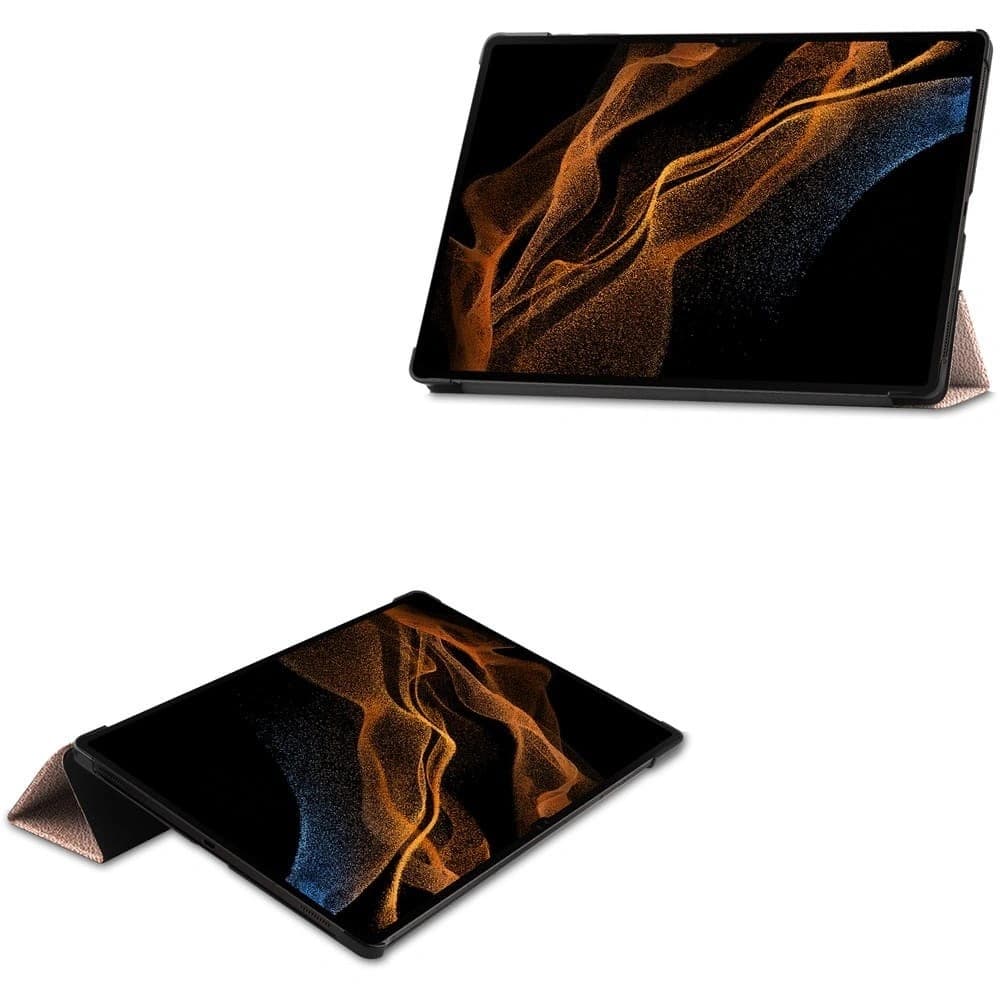 Bizon Case Tab Croc Samsung Galaxy Tab S8 Ultra aur roz - 2