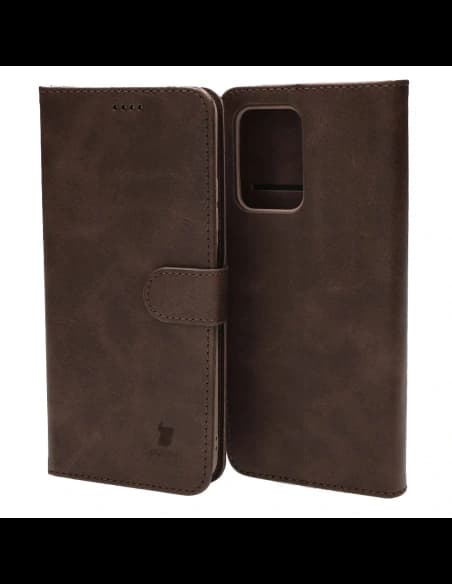 Etui Bizon Case Wallet do Xiaomi Poco X4 GT tmavě hnědé