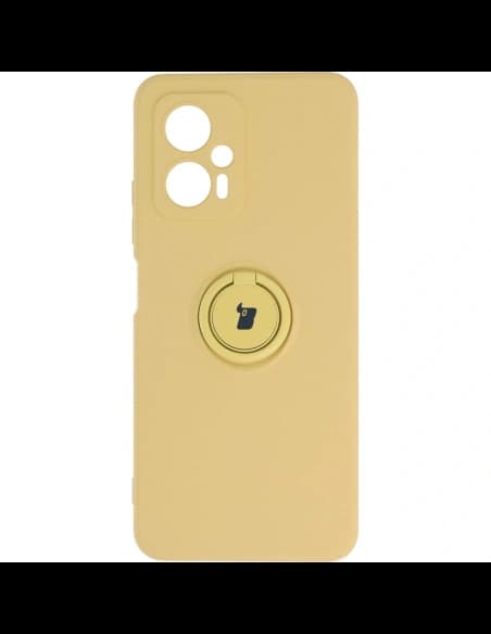 Etui Bizon Case Silicone Ring Sq do Xiaomi Poco X4 GT žluté