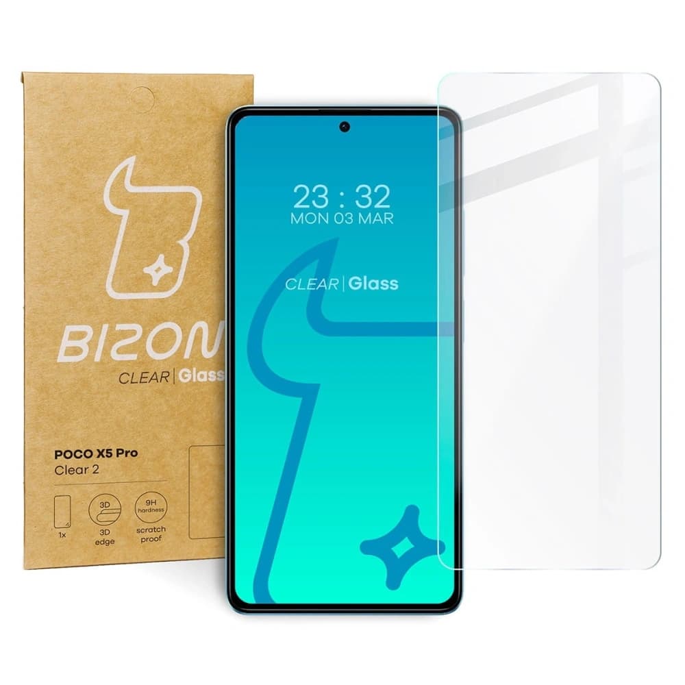 Tvrzené sklo Bizon Glass Clear 2 pro Poco X5 Pro