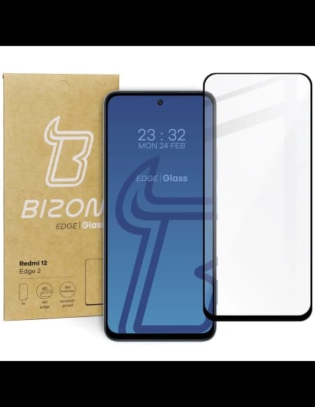 Bizon Glass Edge 2 Redmi 12 schwarz