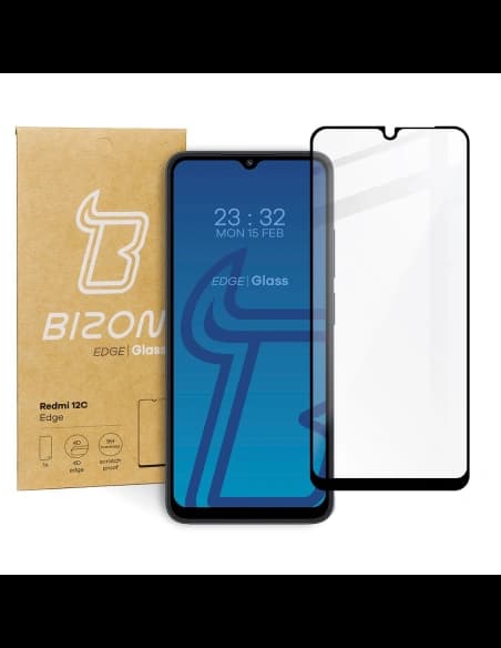 Bizon Glas Rand Redmi 12C schwarz