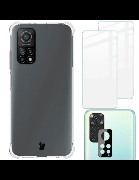 Bizon Case Clear Pack tok + 2x kijelzőüveg + lencseüveg Xiaomi Redmi Note 11S 4G átlátszó