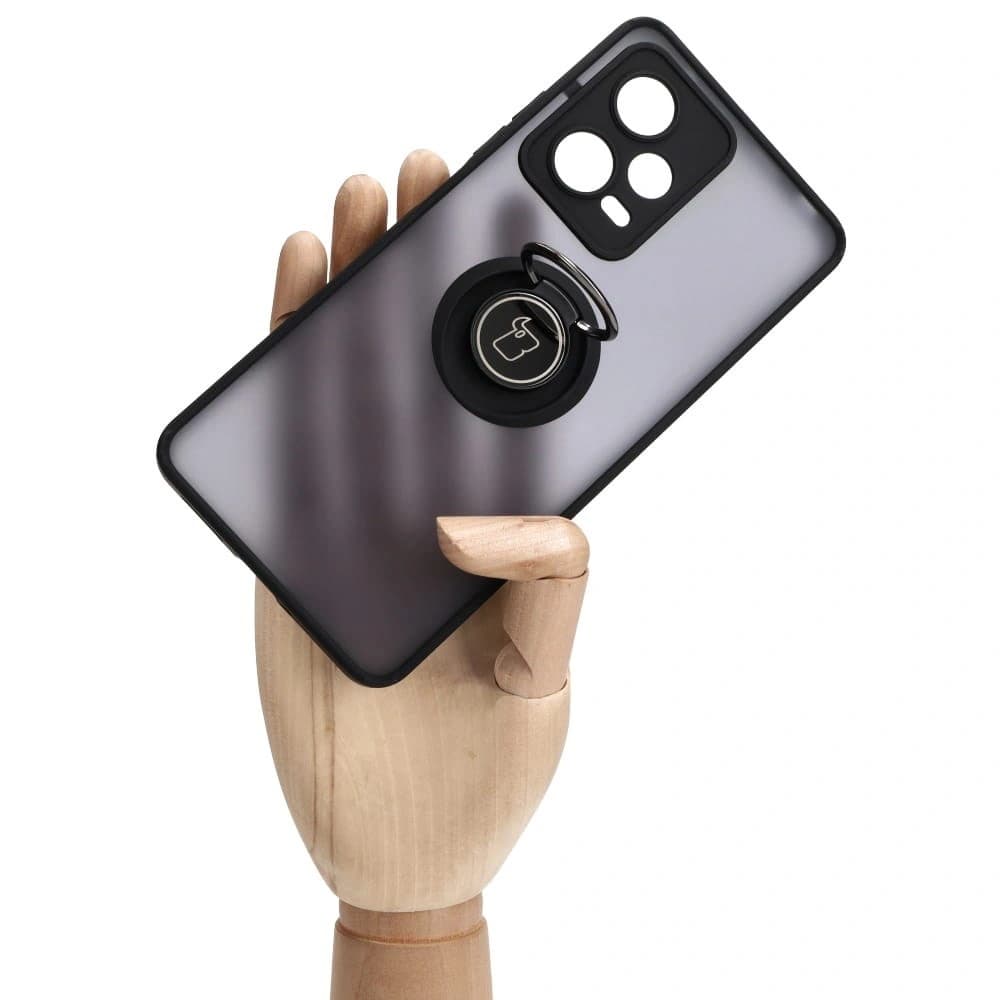 Bizon Case Hybrid Ring Xiaomi Redmi Note 12 Pro 5G smoky with a black frame - 7