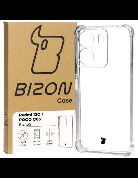 Bizon Case Salpa Xiaomi Redmi 13C / Xiaomi Poco C65 átlátszó