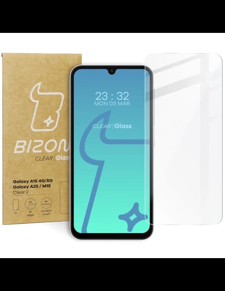 Bizon Glass Clear 2 Samsung Galaxy A15 4G/5G Samsung Galaxy A25 5G/M15 5G
