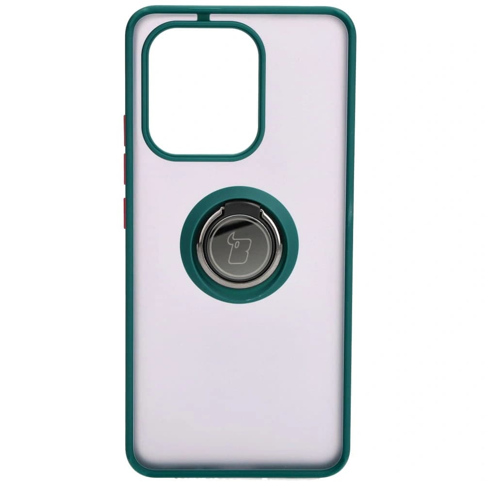 Bizon Case Hybrid Ring Xiaomi Redmi Note 13 4G füstös sötétzöld kerettel - 2
