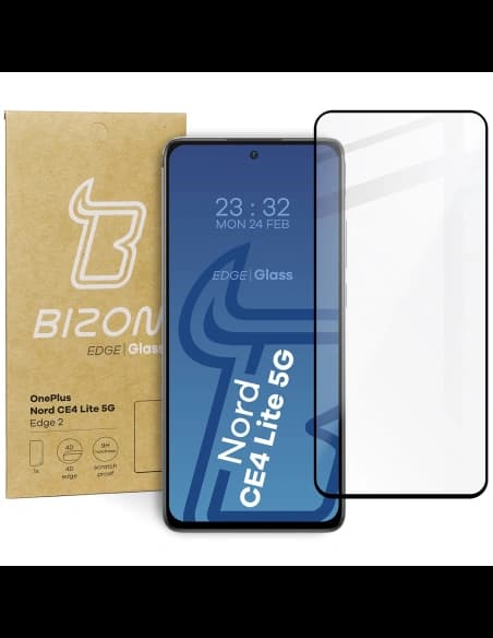 Bizon Glass Edge 2 OnePlus Nord CE4 Lite 5G schwarz