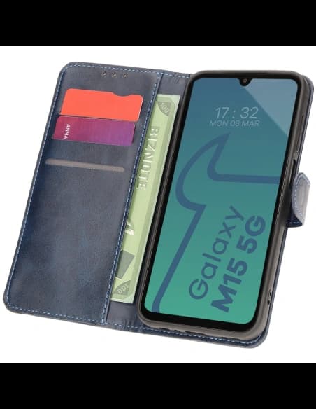 Bizon Case Pocket Samsung Galaxy M15 5G navy blue