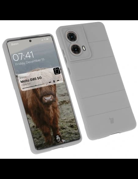 Pancerne etui Bizon Case Tur do Motorola Moto G85 5G jasnoszare