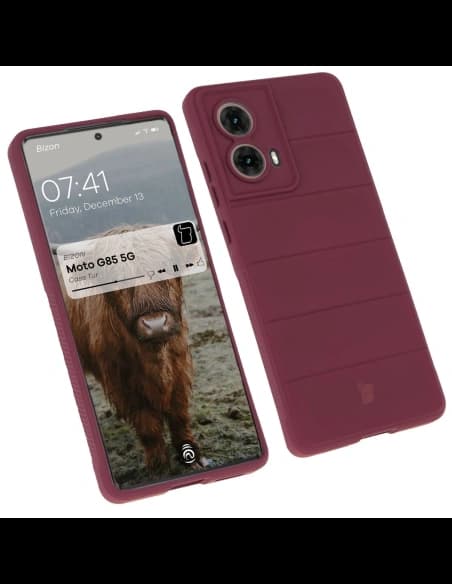 Pancerne etui Bizon Case Tur do Motorola Moto G85 5G ciemnofioletowe