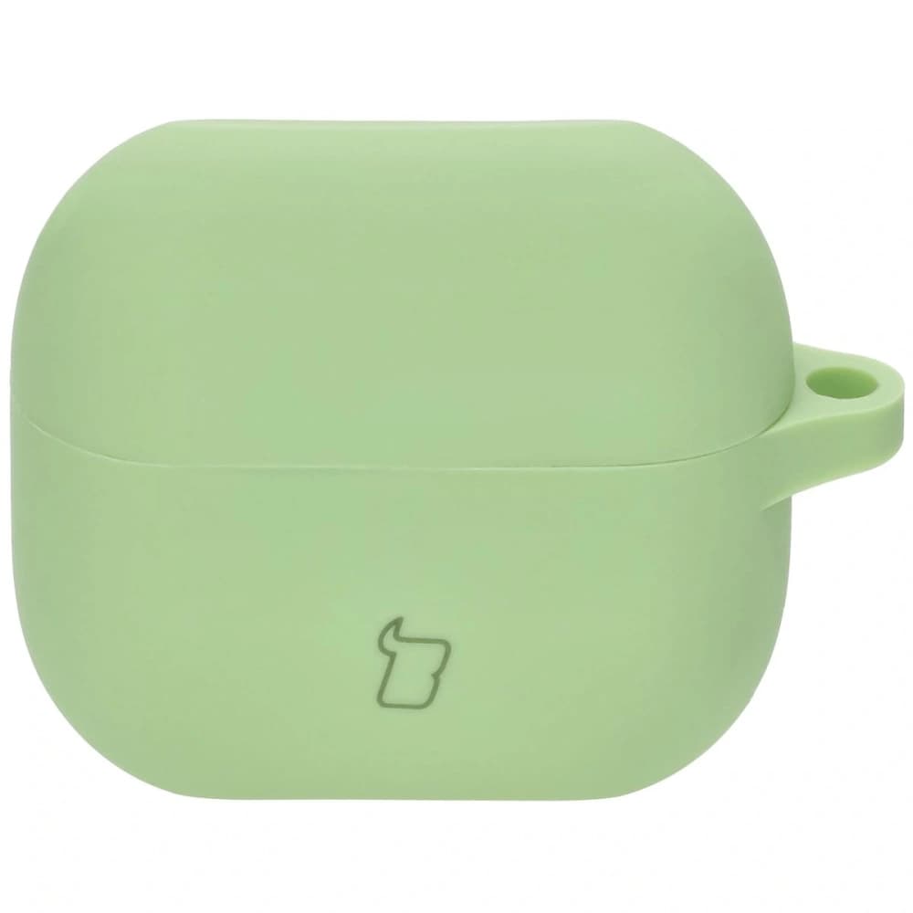 Silikonový obal s karabinou Bizon Case Headphone Silicone pro Samsung Galaxy Buds 3 / 3 Pro jasně zelený - 2