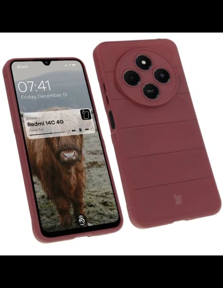 Pancerne etui Bizon Case Tur do Xiaomi Redmi 14C 4G / POCO C75 ciemnofioletowe
