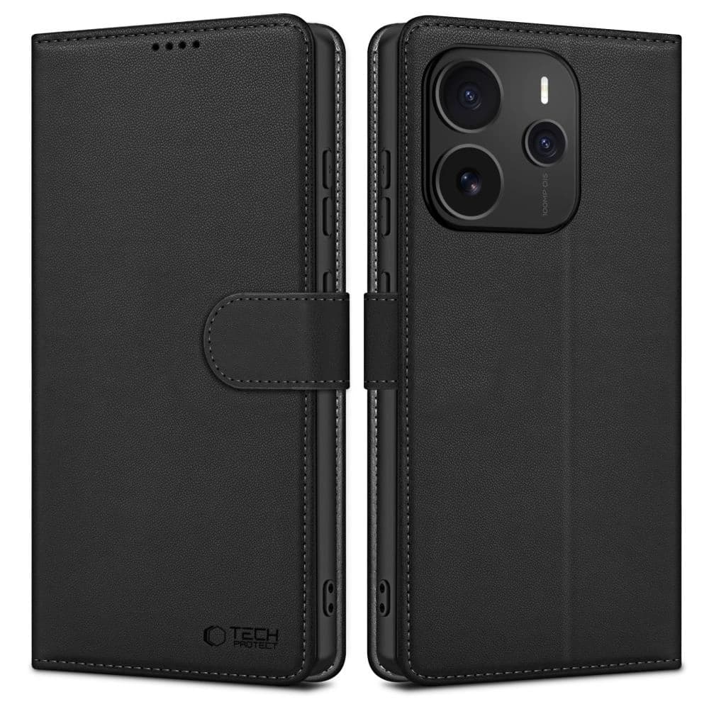 Tech-Protect Wallet Xiaomi Redmi Note 14 5G Matt Schwarz