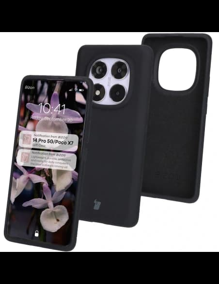 Bizon Soft Case Xiaomi Redmi Note 14 Pro 5G / Poco X7 schwarz