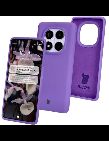 Bizon Soft Case Xiaomi Redmi Note 14 Pro 5G / Poco X7 lila