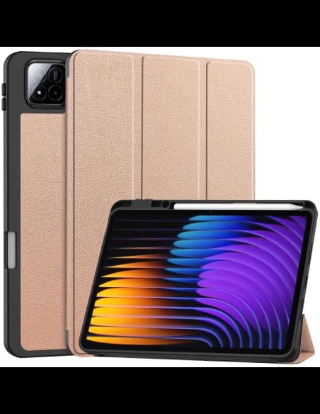 Bizon Case Tab Lizard Xiaomi Pad 7 / 7 Pro rózsaarany