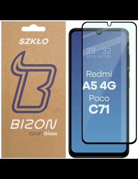 Bizon Glass Edge 2 Xiaomi Redmi A5 4G / Poco C71 black frame